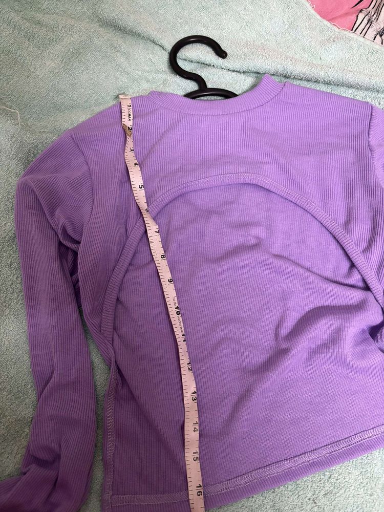 Lavender Colour Crop Top