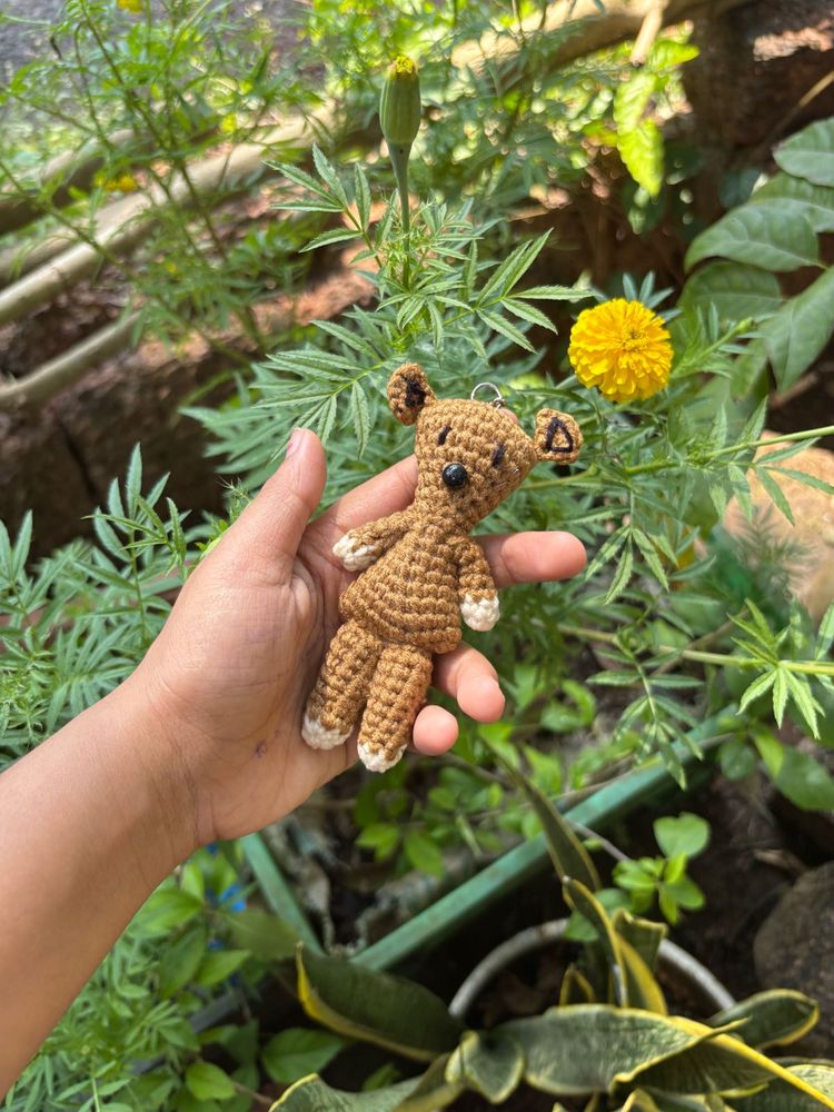 Crochet Bear Keychain