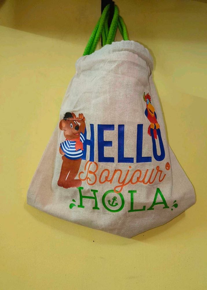 Hand-made Reusable Cotton Febric Bucket For Kids
