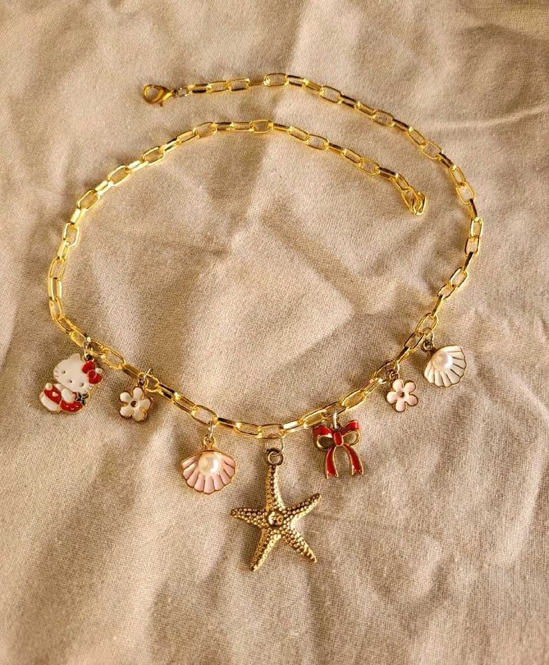 Pinteresty Gold Charm Necklace