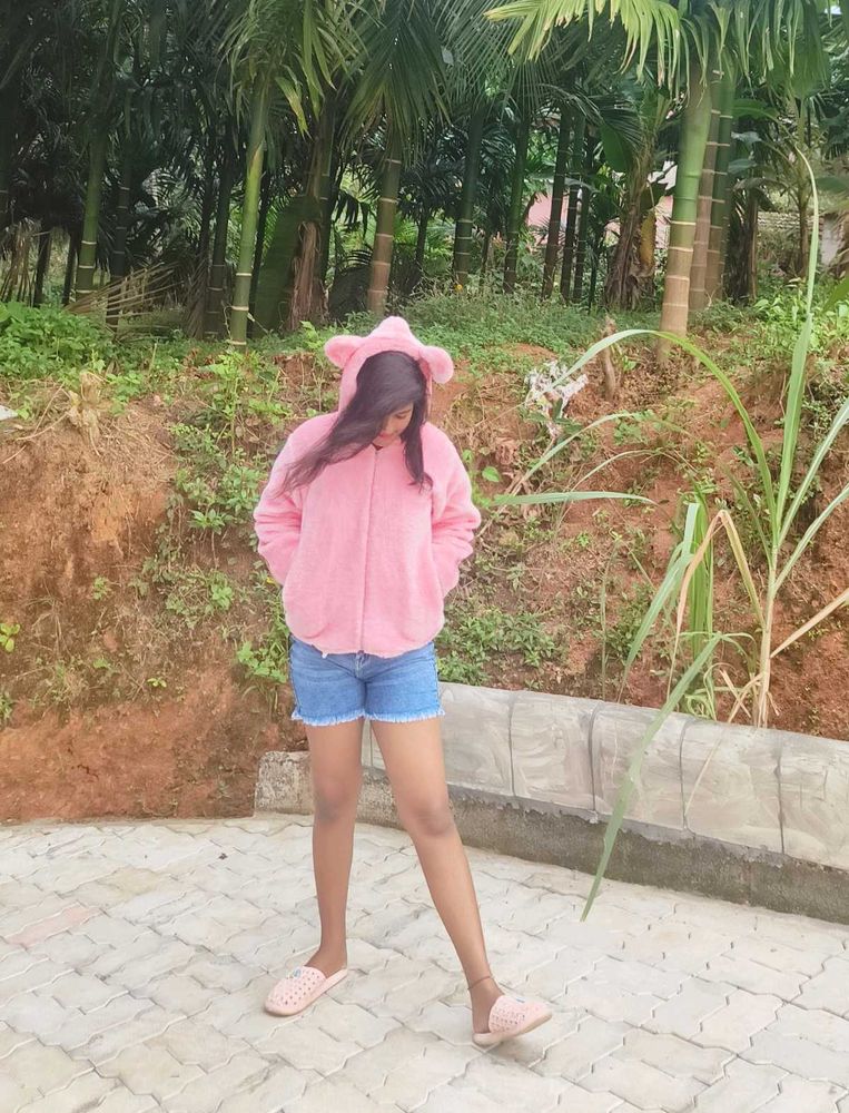 Cute Pink Bear Hoodie