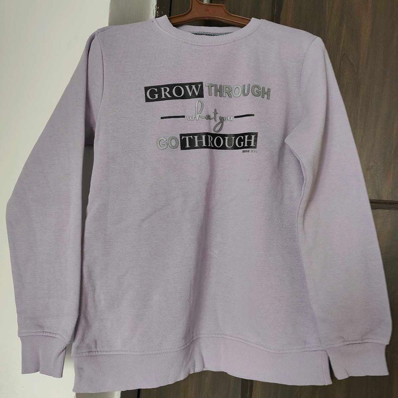 Lavender Graphic Print Sweater