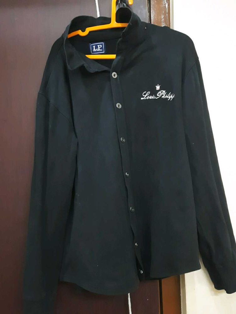 Louis Philippe Black Long Sleeve Shirt