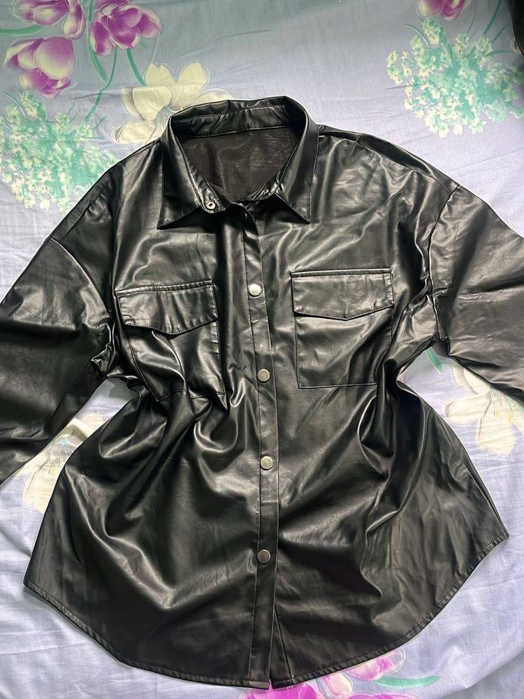 Black Faux Leather jacket
