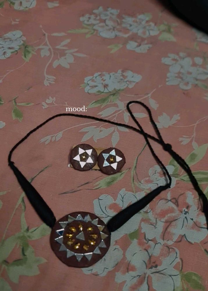 Terracotta Necklace and Earring Set