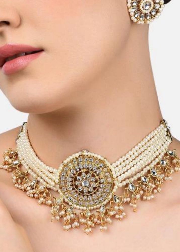 Pearl &amp; Gold-Tone Statement Choker