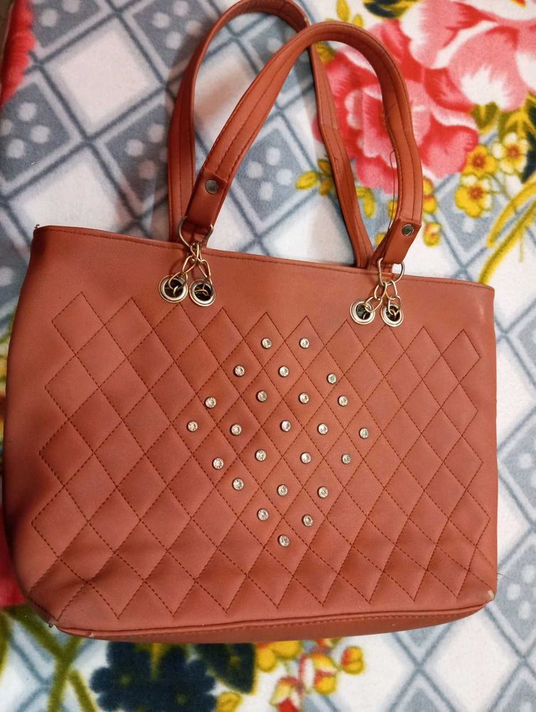New Handbag With Stone Work