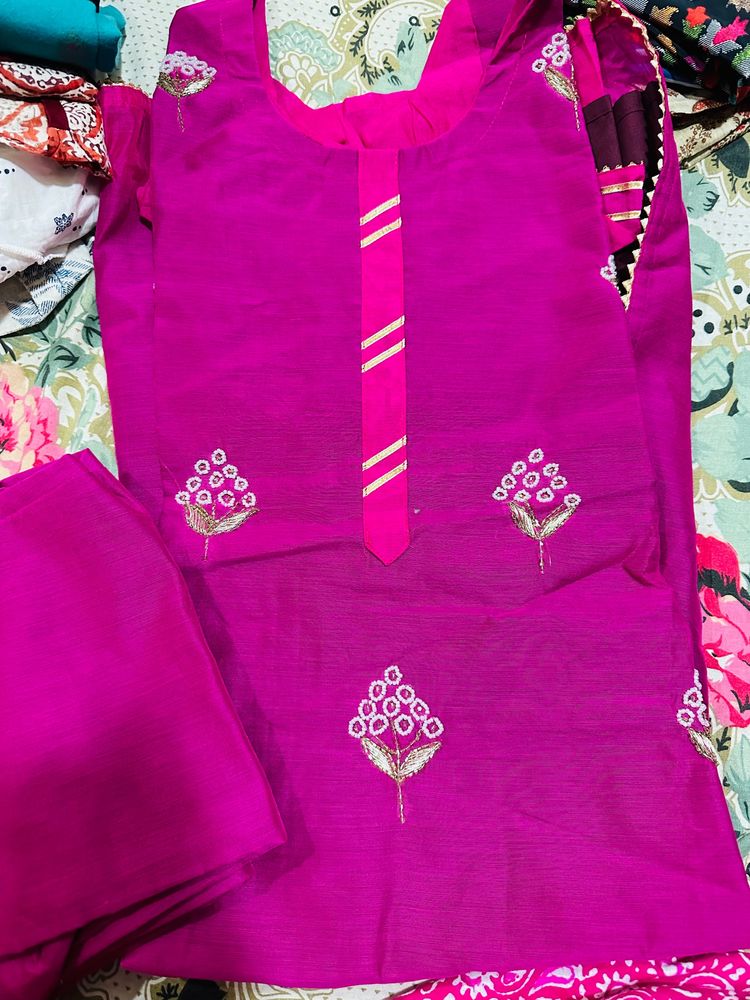 Pink Kurti Set - Size 38