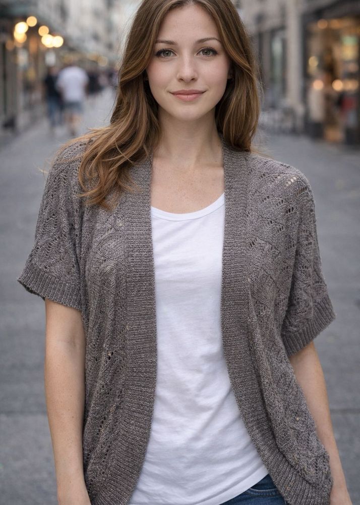 Gray Knit Open Cardigan🎀