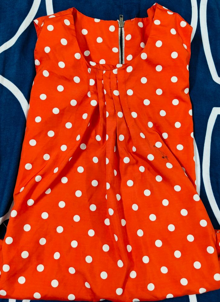 Red Polkadot Top