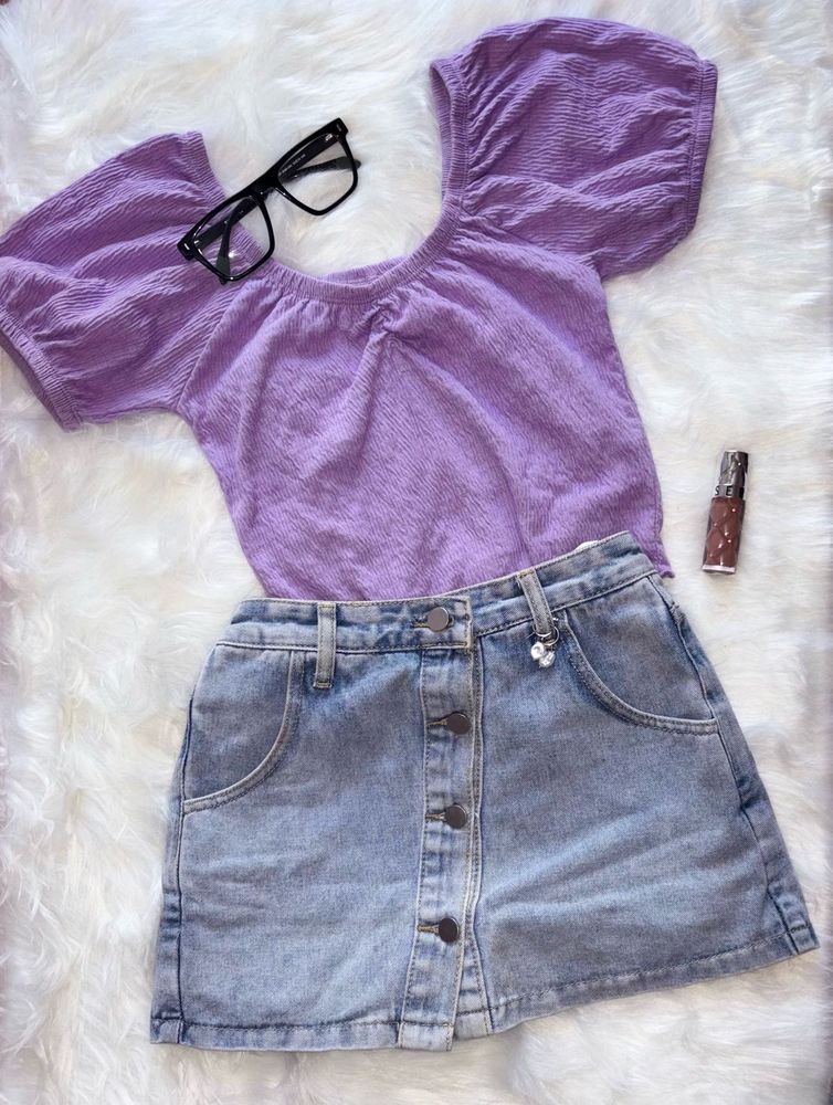 CUTE LAVENDER TOP
