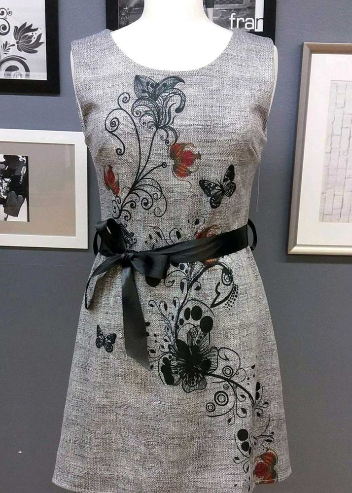 Charcoal Black/Grey Colour Dress