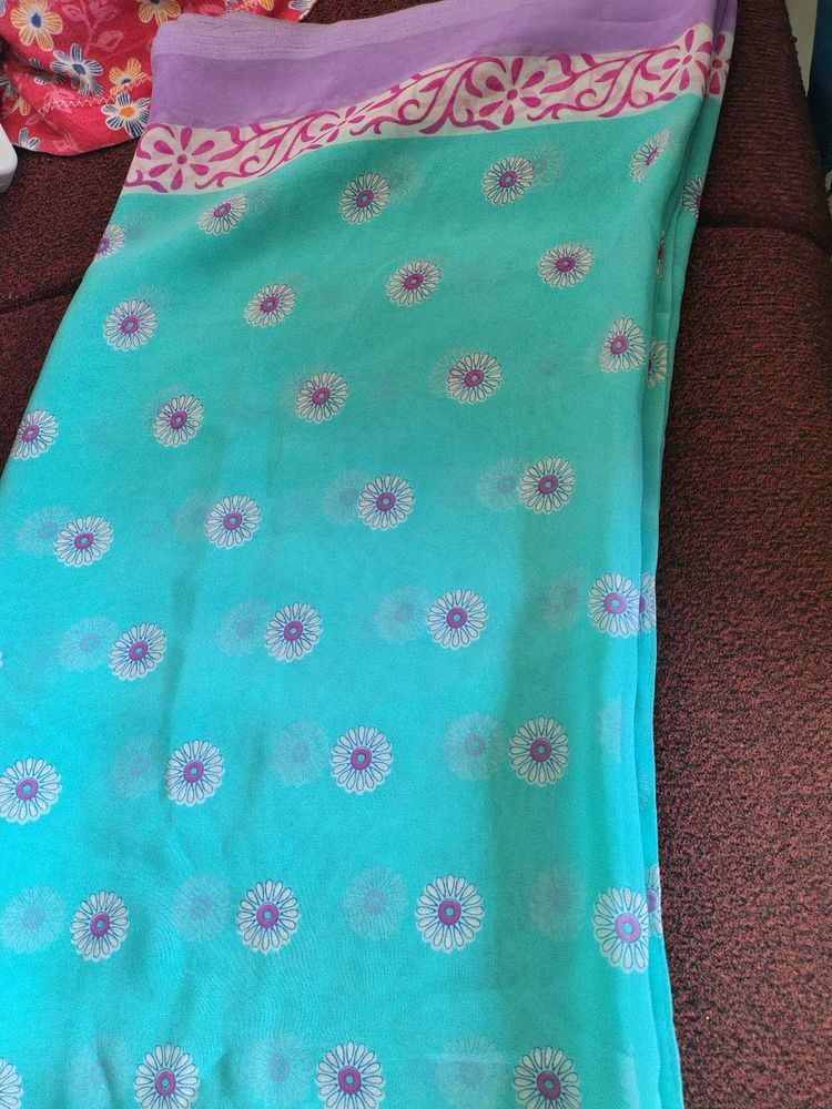 Floral Print Saree