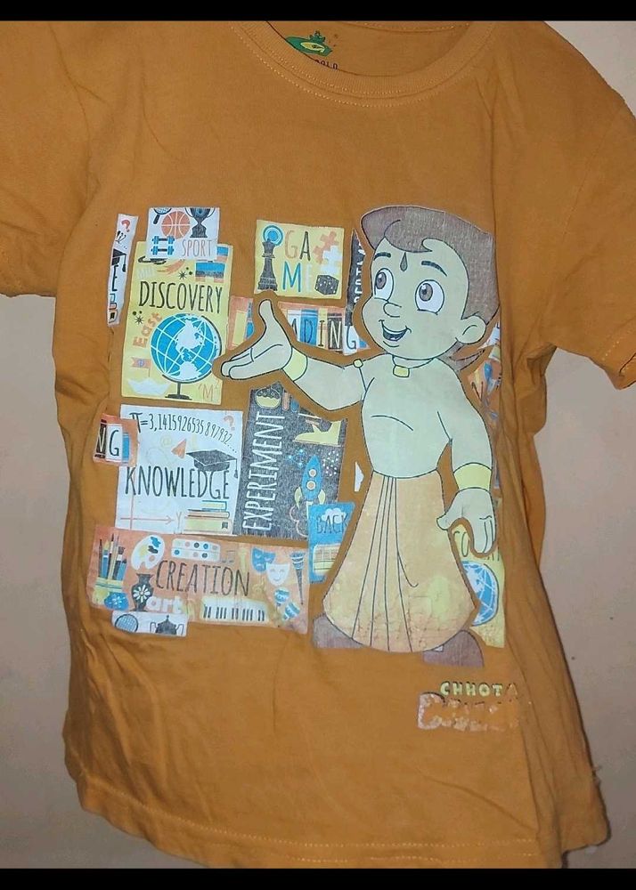 Chota Bheem Graphic T_ shirt jeans,  4 To 8 Year