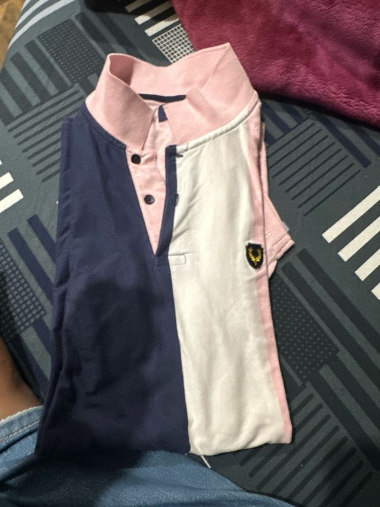 Allen Solly Stylish Color Block Polo Shirt