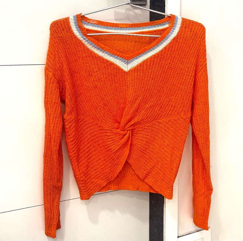 Orange Knit Sweater