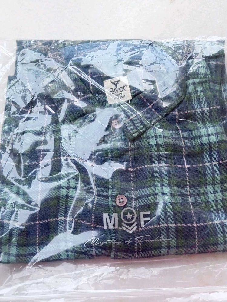 Bivol Green Plaid Flannel Shirt