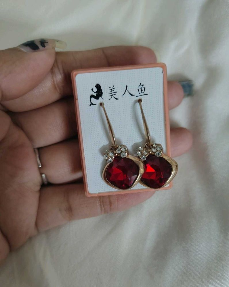 Red Gemstone Earrings