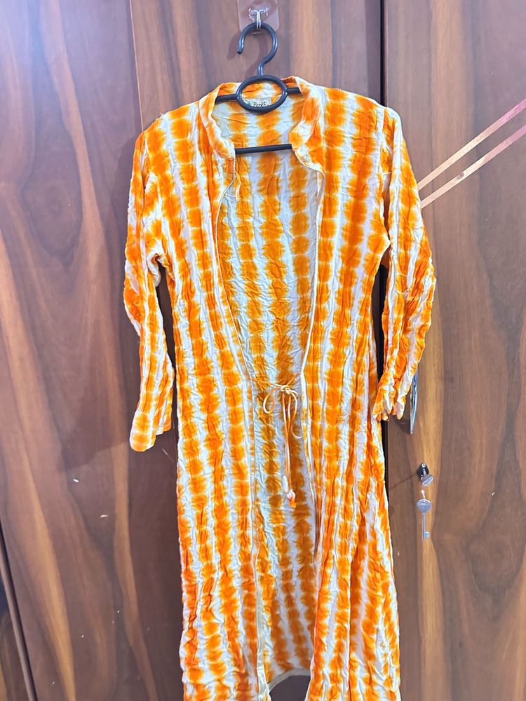 Orange/white Tie-Dye Shrug NOT KURTA