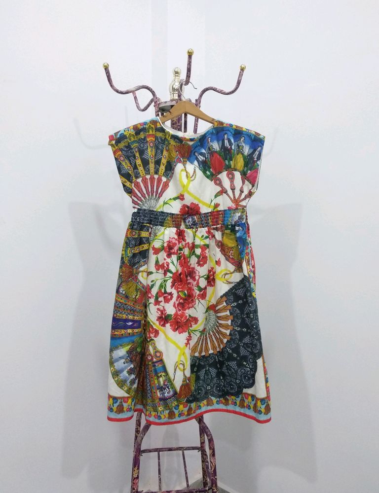 Vintage Multi Printed Mini Dress