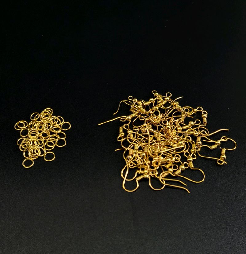 50 Pieces Jumring And Earring Hook DIY KIT
