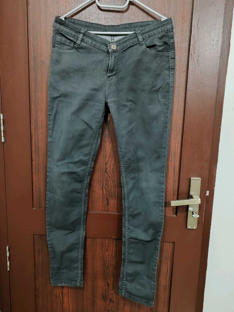 Gray Wash Skinny Jeans