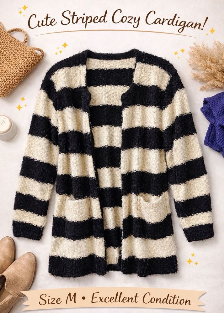 Striped Cozy Cardigan