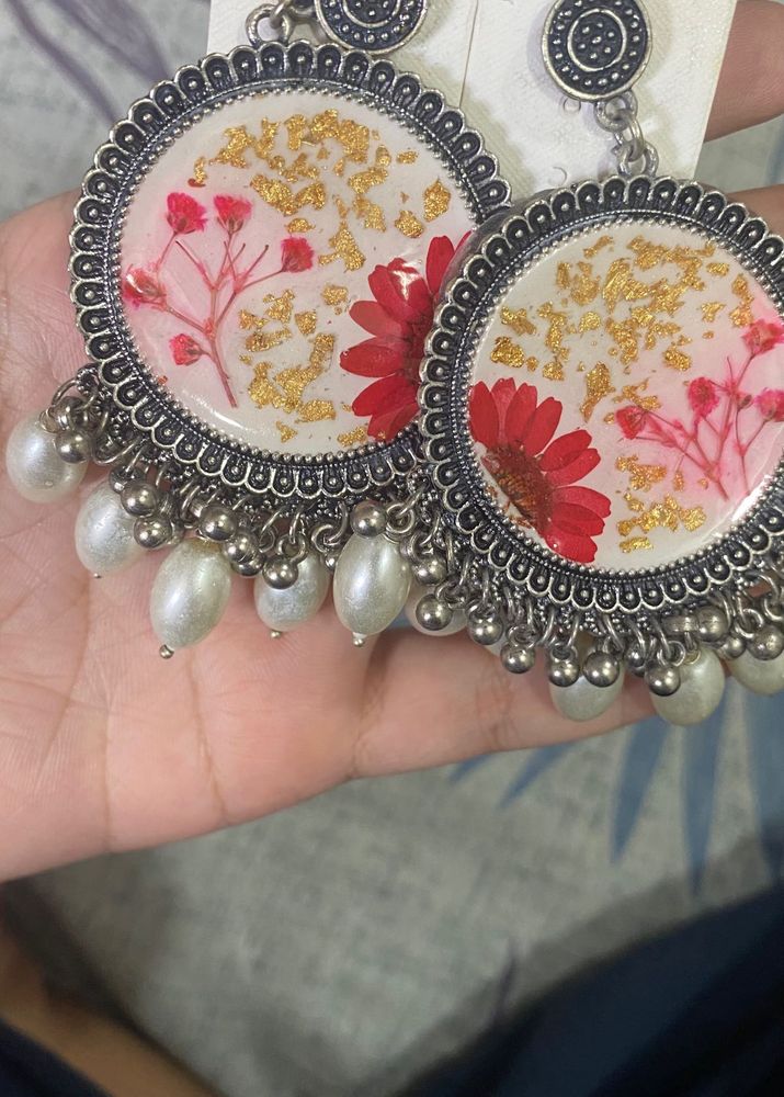 Floral Jhumka Earrings