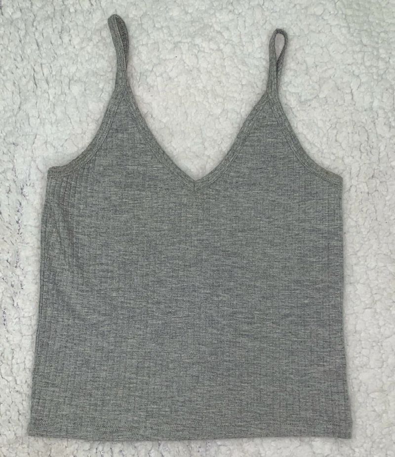 perfect fitted grey tank top