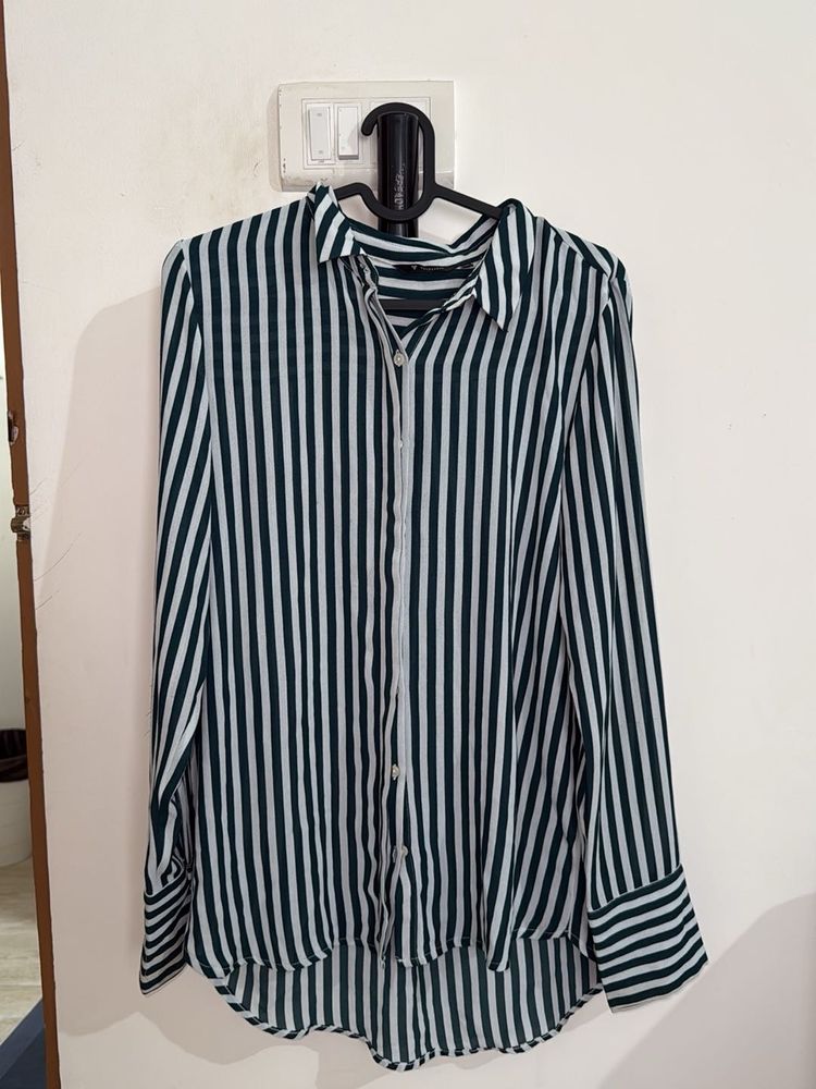 Striped Button-Down Shirt