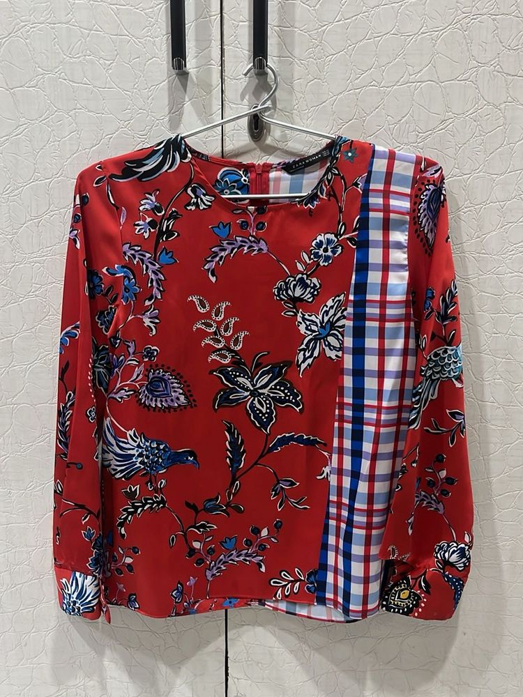 Zara Floral Print Top