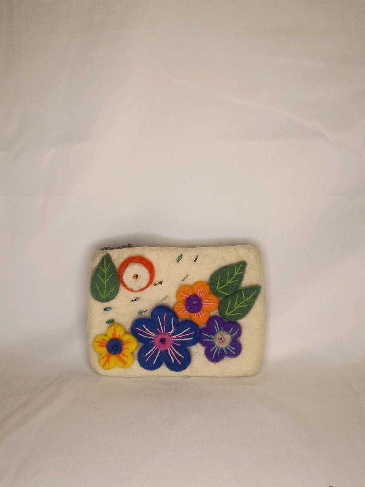 Handcrafted Pure Wool With Applique Work