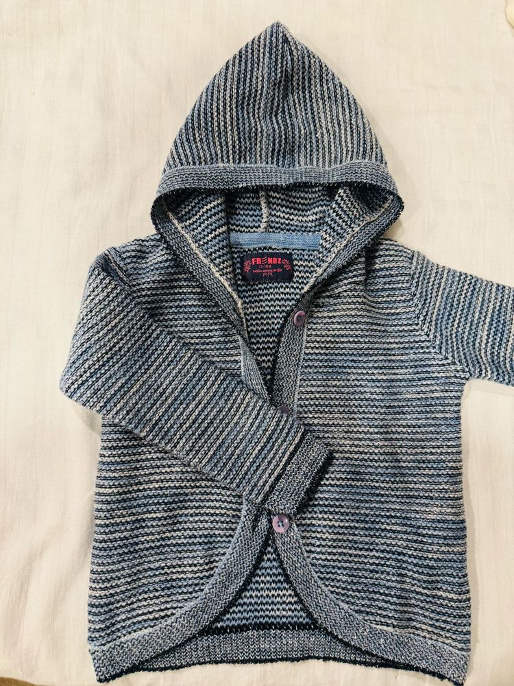 Hooded Knit Cardigan