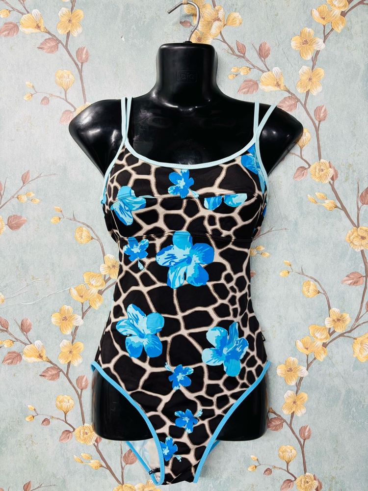 Blue Floral Bodysuit