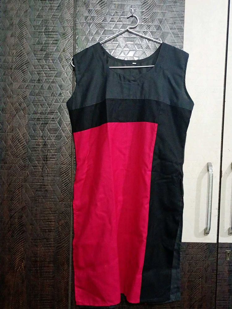Color Block Sleeveless Dress