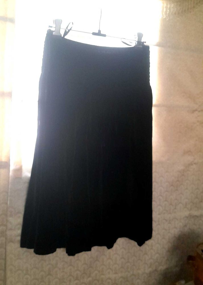 Black Velvet Skirt