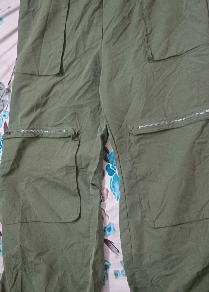 Olive Green Cargo joggers pant