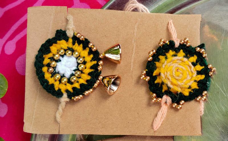 Handmade Bhai Bhabi Rakhi Combo