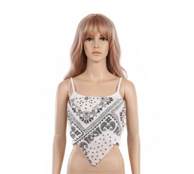 Bandana Print Crop Top