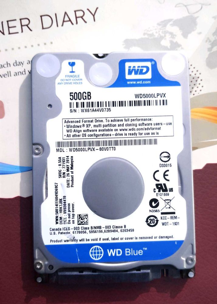 WD Blue 500GB Hard Drive