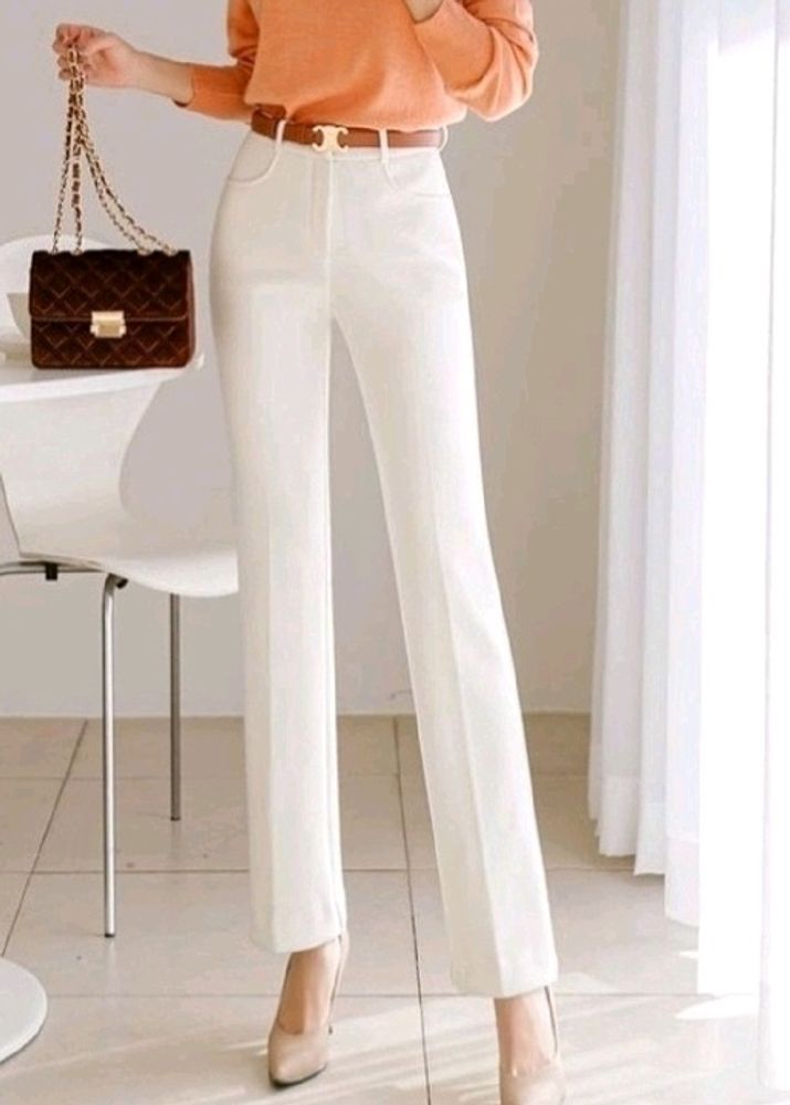 Formal White 🤍 Trousers