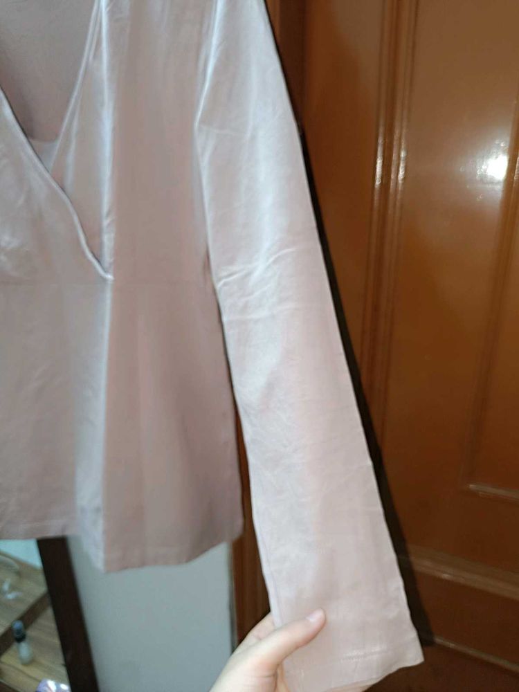 H&amp;m Stylish Nude Mauve Top