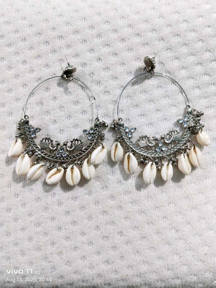 Seashell Hoop Earrings