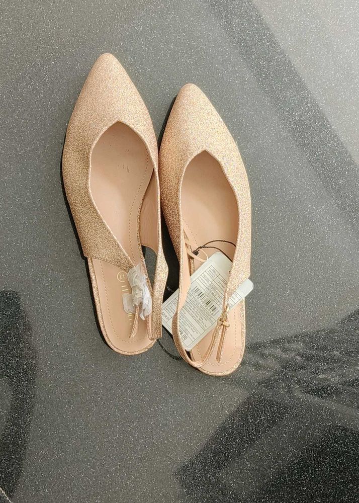 Sparkly Gold Flats