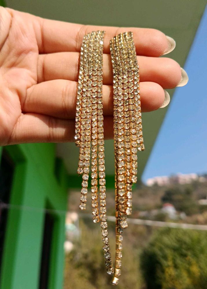 Stunning Rhinestone Dangle Earrings