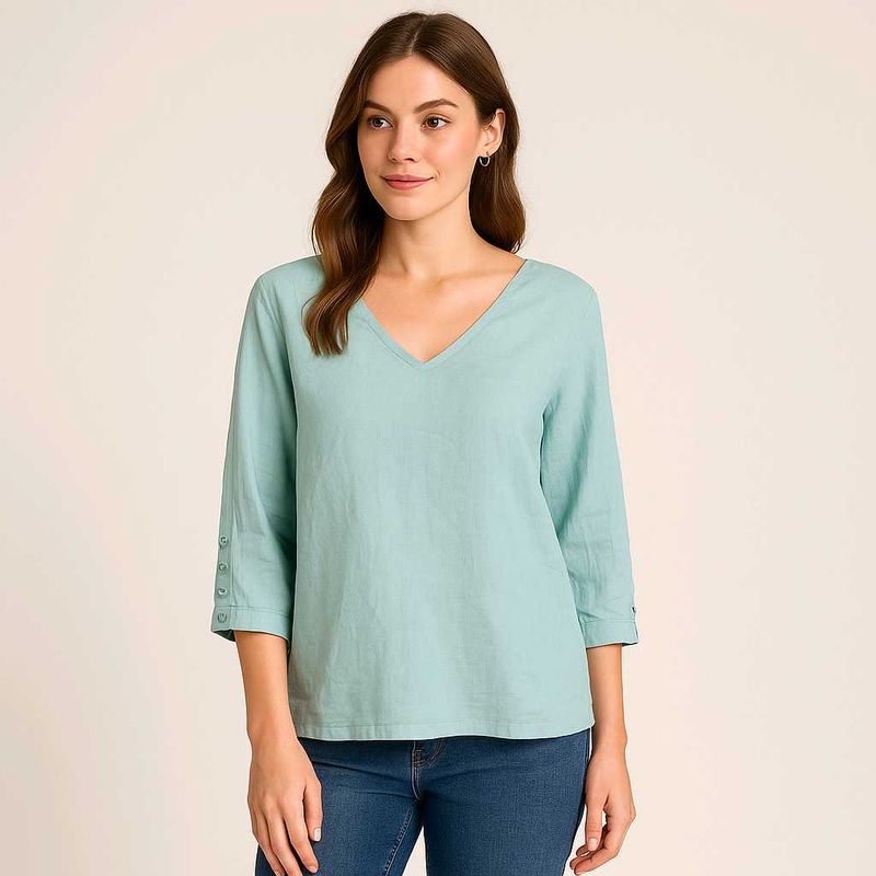sky blue top