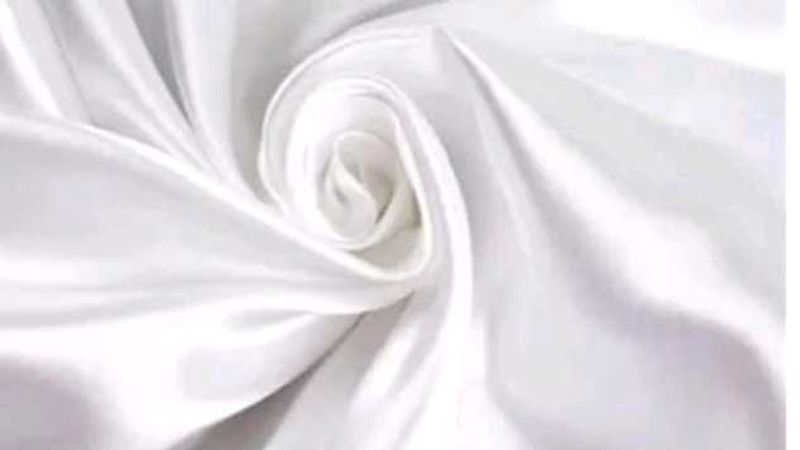 White Satin Fabric 5 mtr