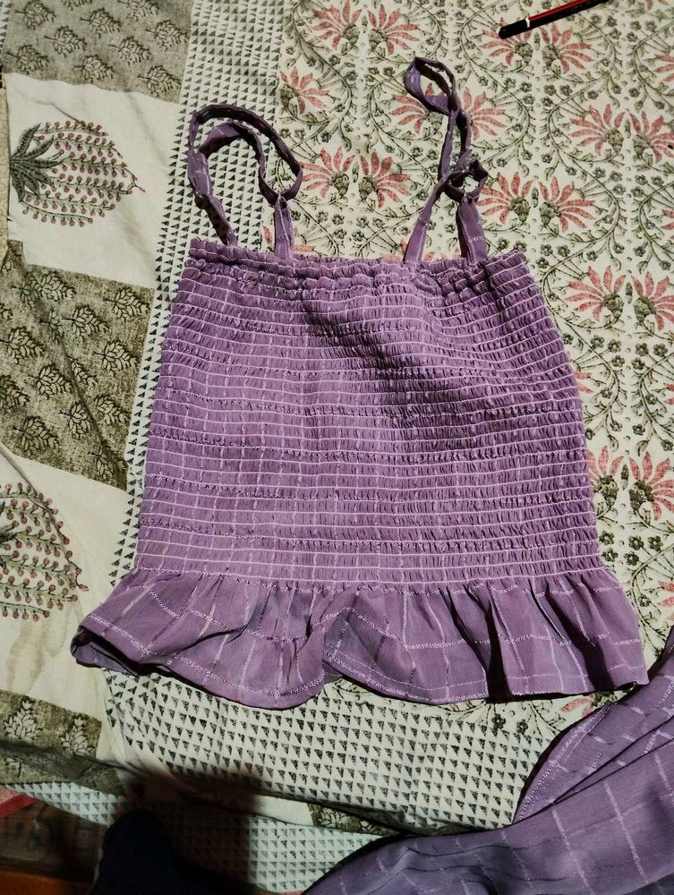 Purple Ruffle Top