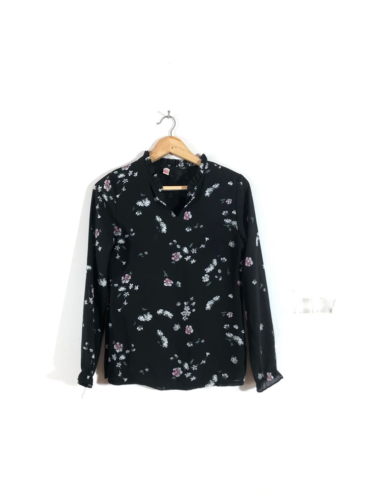 Black Printed Top(Women’s)