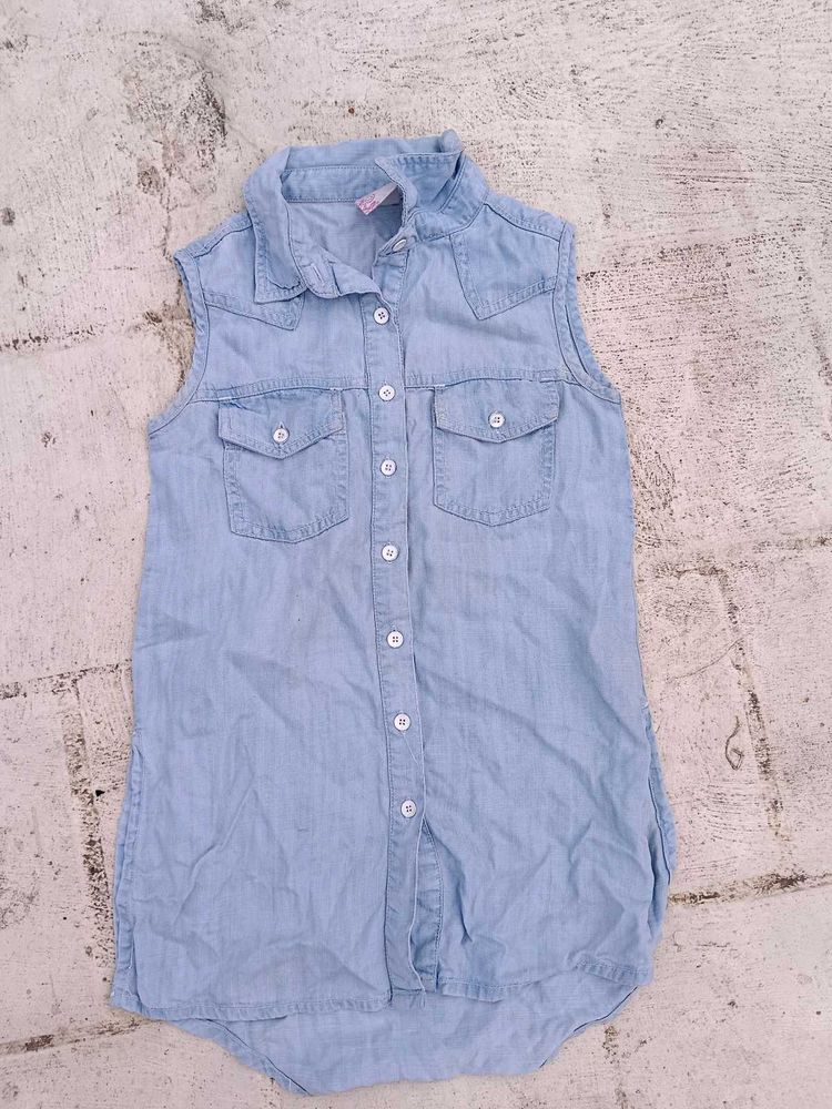 Denim Sleeveless Top